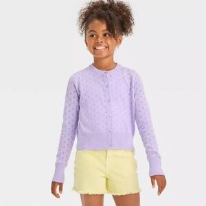 GAP Knit Girl Cardigan Purple Size 8 Medium
